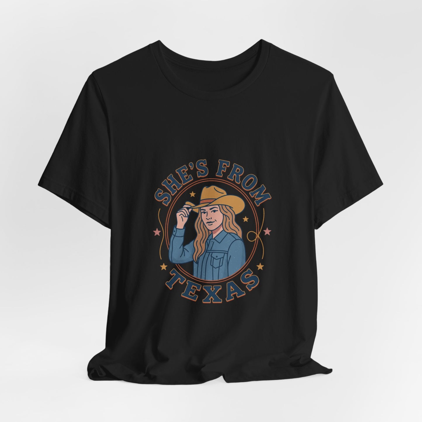 She’s From Texas Tee | Lone Star cowgirl, Southern state pride