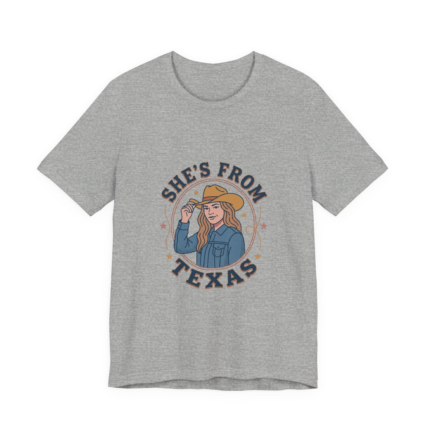 She’s From Texas Tee | Lone Star cowgirl, Southern state pride