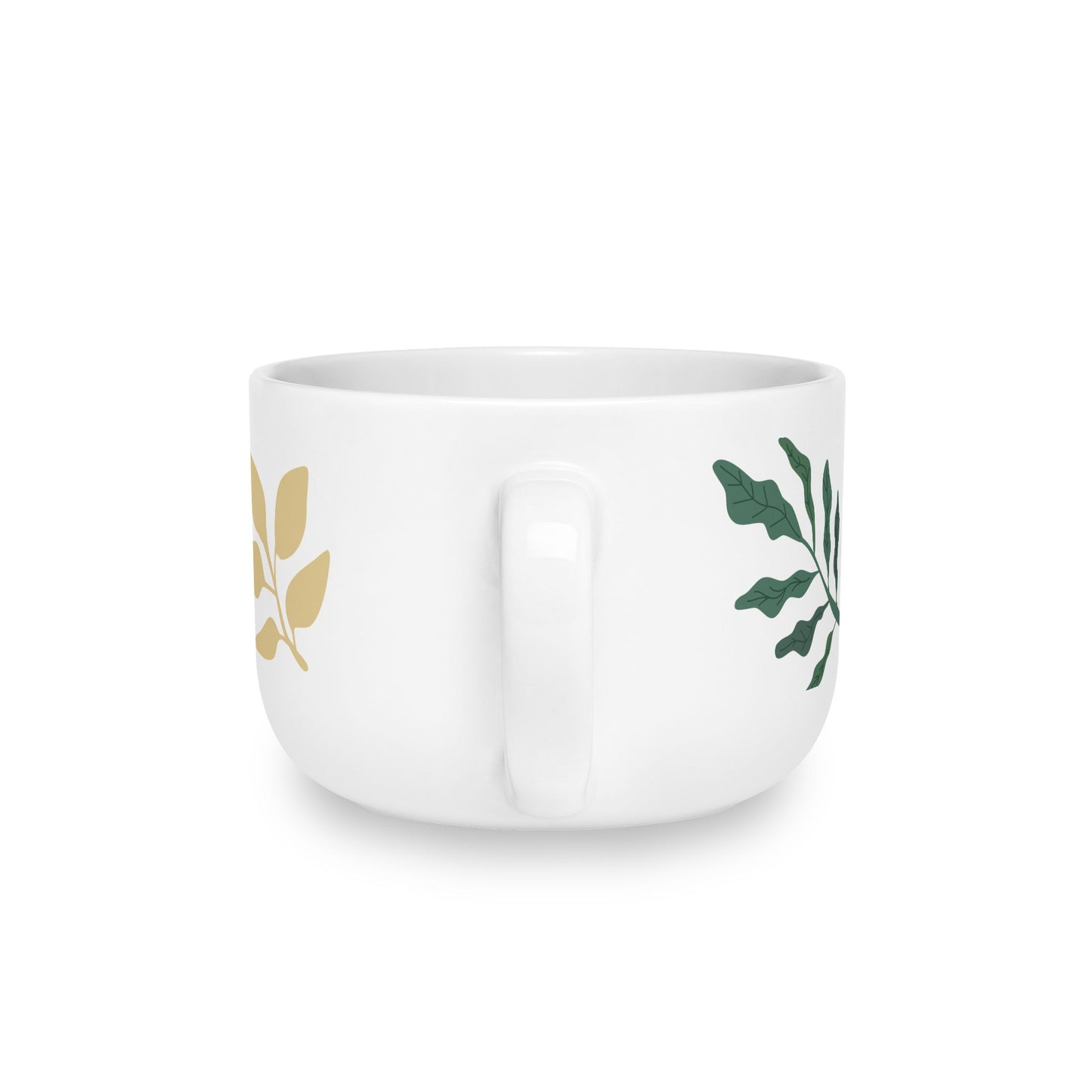 Floral Doodle Ceramic Latte Mug — 25oz Oversized Flower Coffee Cup
