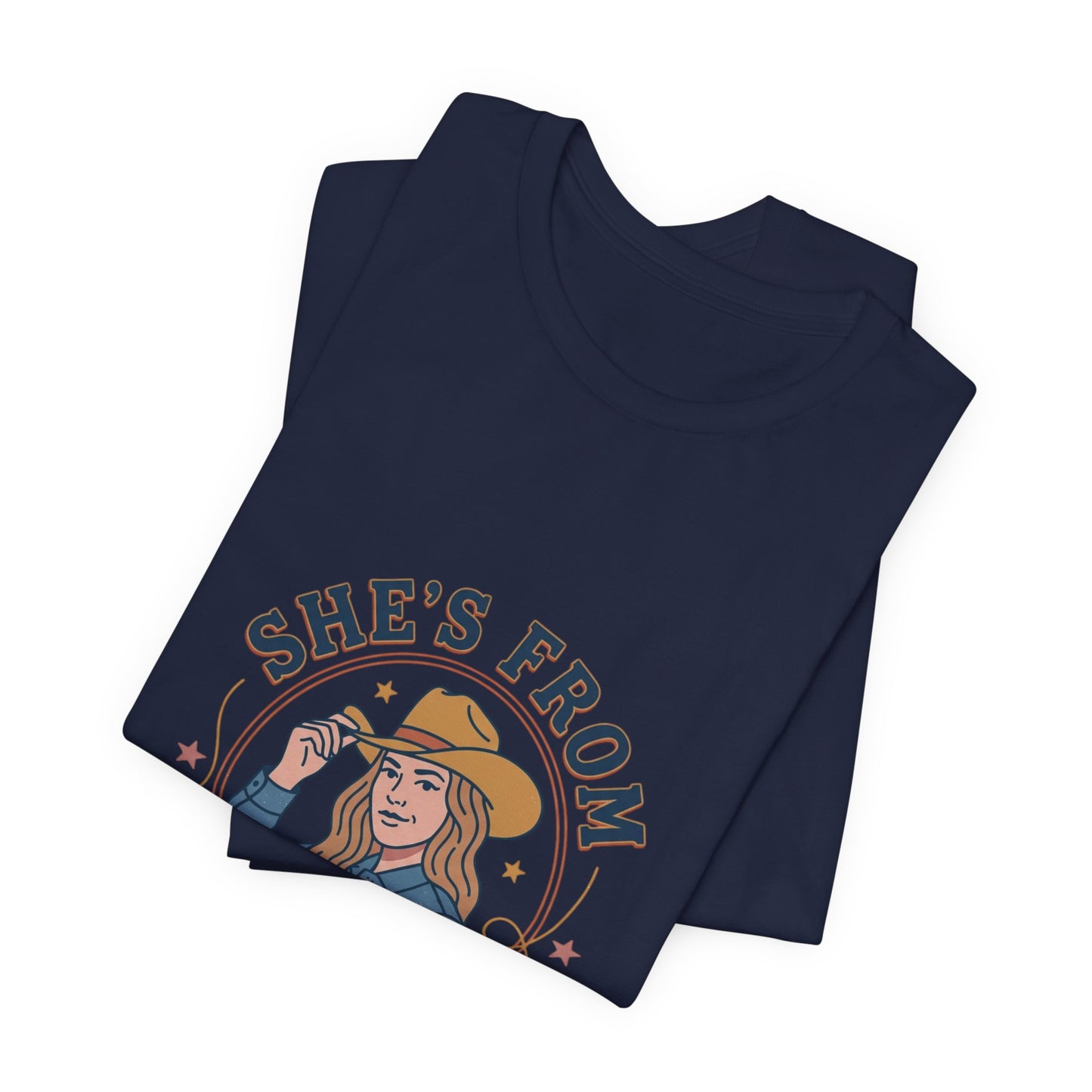 She’s From Texas Tee | Lone Star cowgirl, Southern state pride