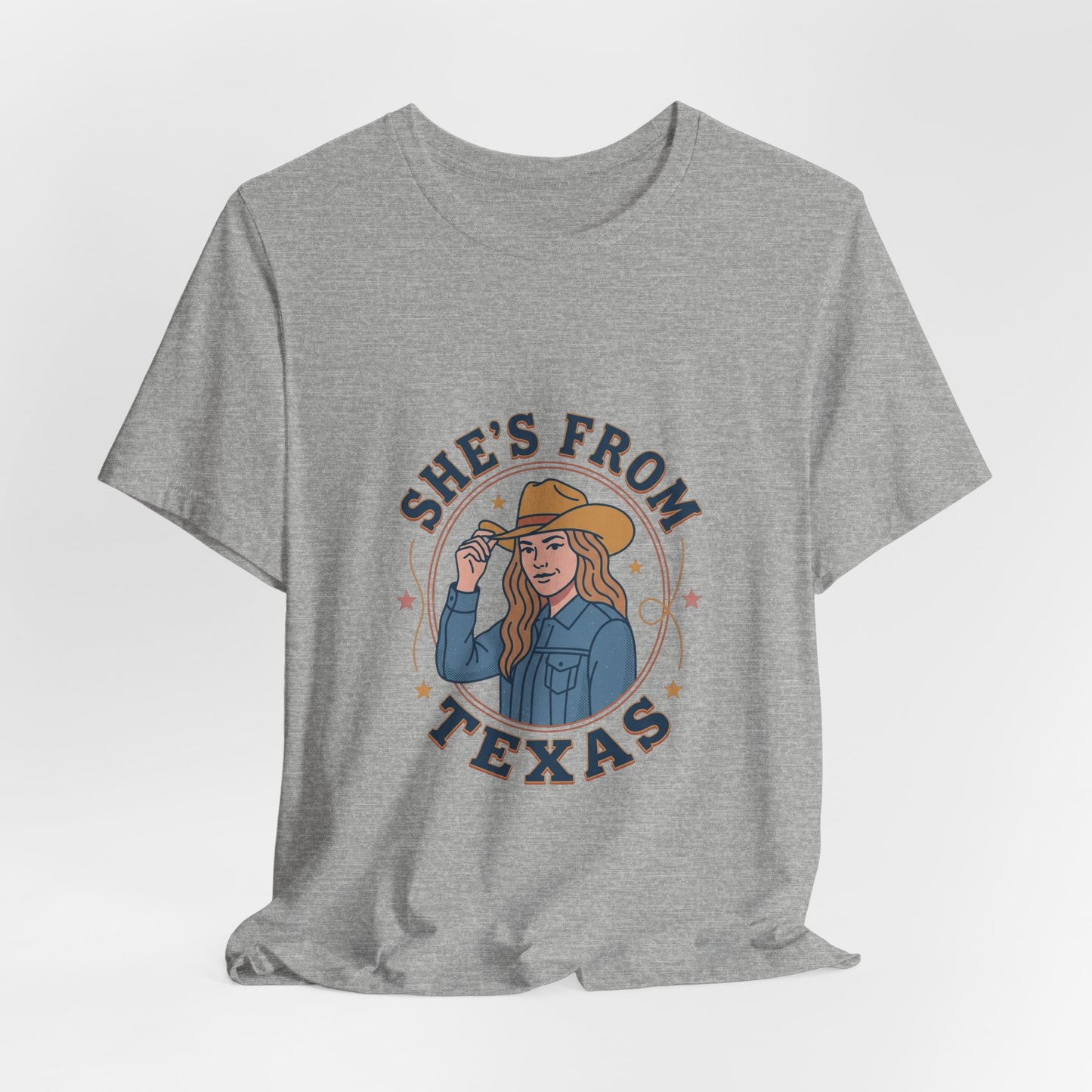 She’s From Texas Tee | Lone Star cowgirl, Southern state pride