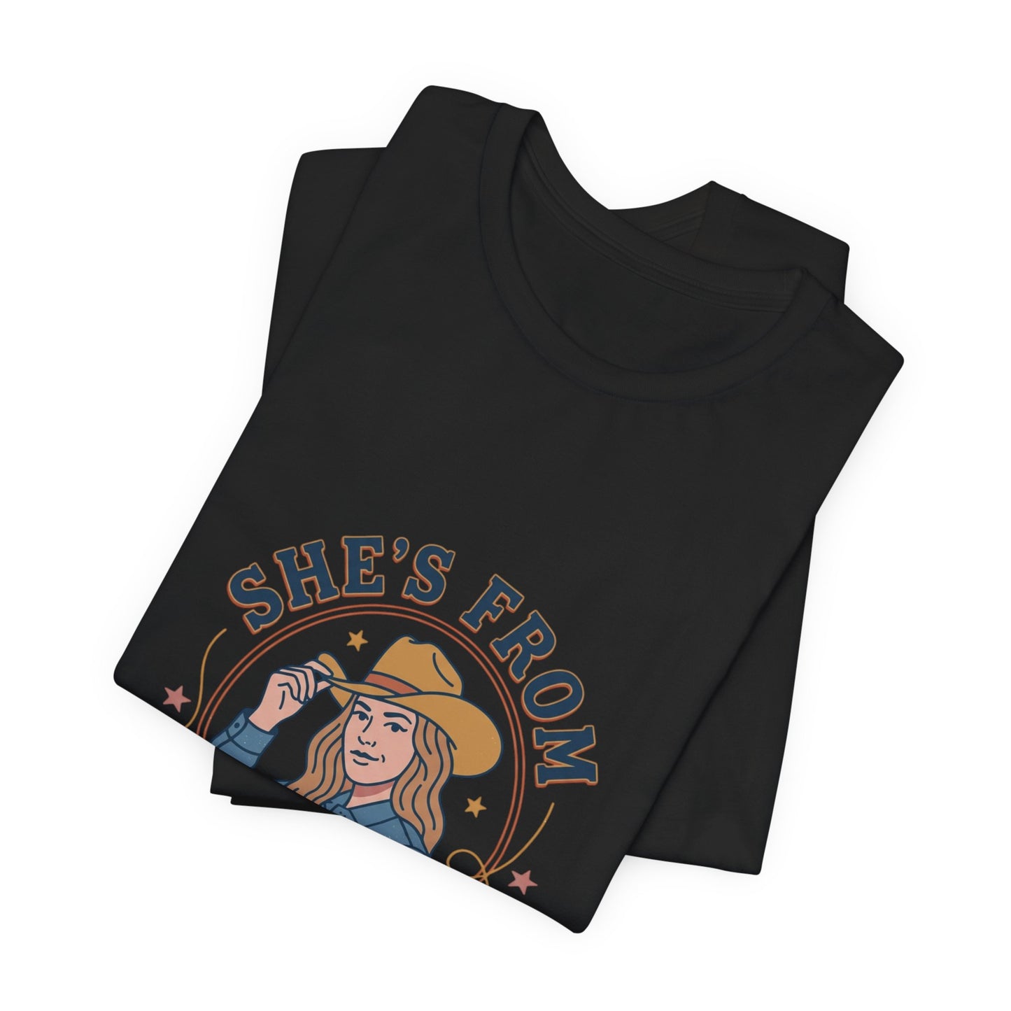 She’s From Texas Tee | Lone Star cowgirl, Southern state pride