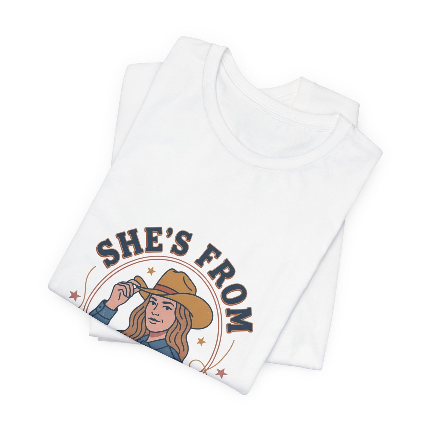 She’s From Texas Tee | Lone Star cowgirl, Southern state pride