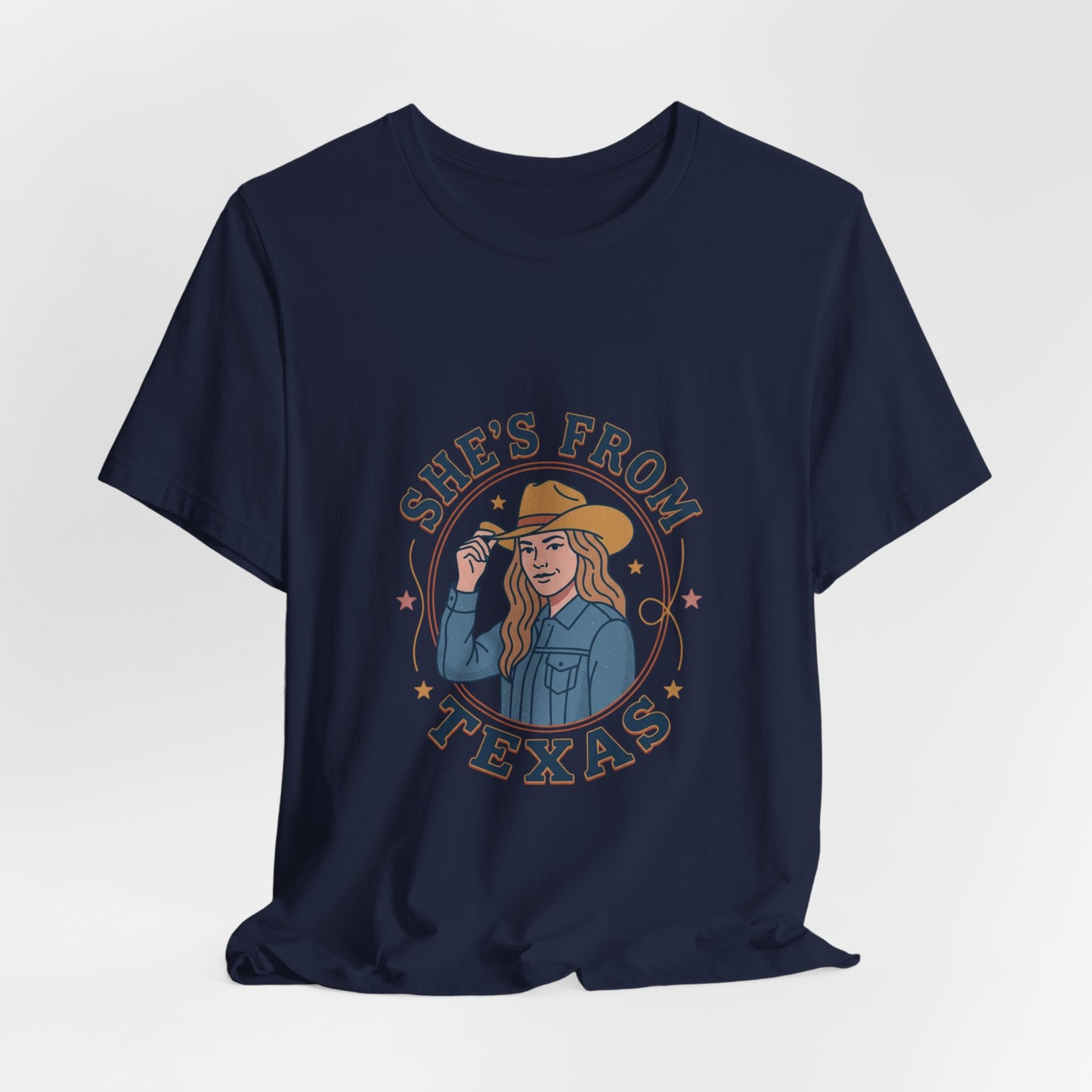 She’s From Texas Tee | Lone Star cowgirl, Southern state pride