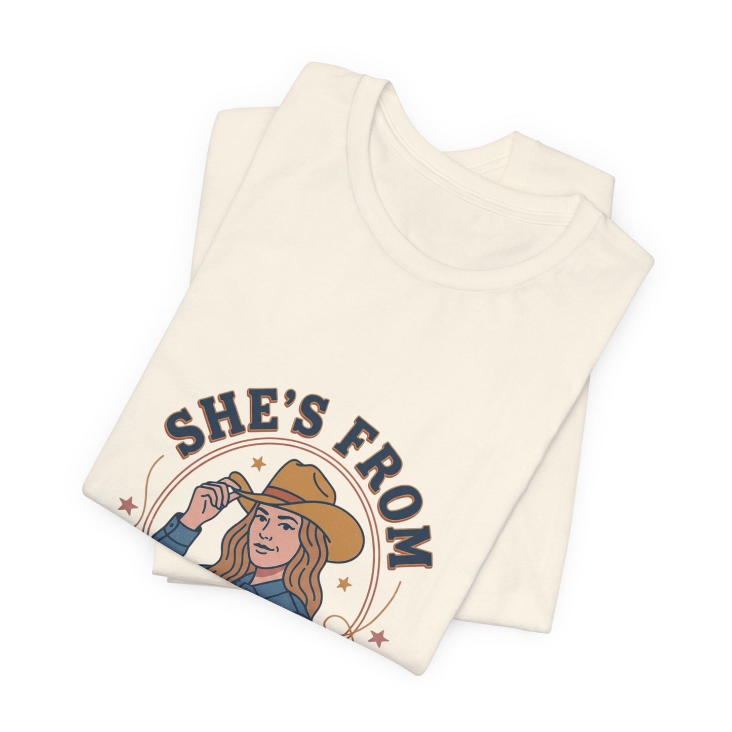 She’s From Texas Tee | Lone Star cowgirl, Southern state pride